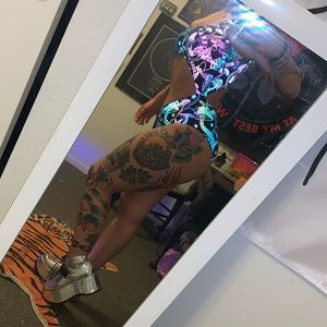 club exx large reflective mushroom body suit